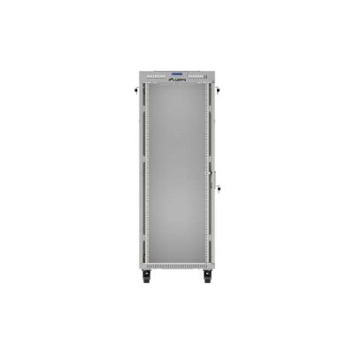 12. LANBERG SZAFA INSTALACYJNA RACK STOJĄCA 19" 32U 600X800 SZARA DRZWI PRZESZKLONE LCD (FLAT PACK) V2