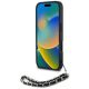 4. Etui Karl Lagerfeld Saffiano Crystals w/Chain na iPhone 16 - czarne