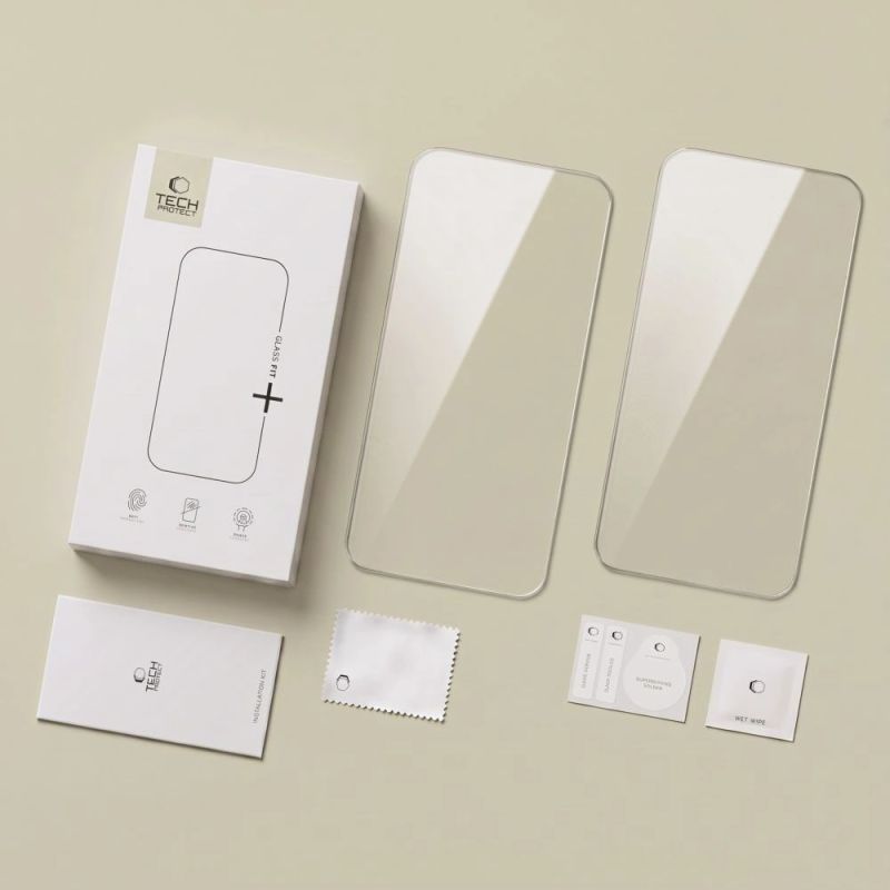 10. Szkło hartowane Tech-Protect Glass Fit+ 2-pack na iPhone 16 Pro Max / 17 Pro Max - przezroczyste
