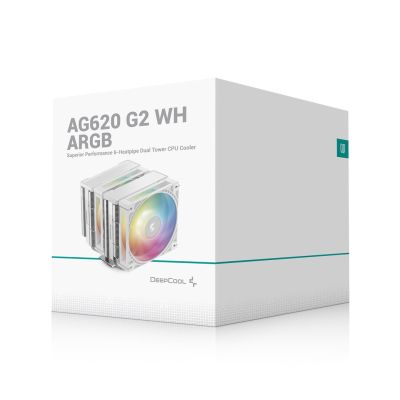 9. DeepCool AG620 G2 WH ARGB Procesor Chłodnica powietrza 12 cm Biały 1 szt.