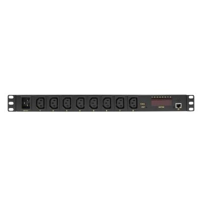 LogiLink PDU8P01 rozdzielacz zasilania PDU 8 x gniazdo sieciowe 1U Czarny