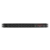 LogiLink PDU8P01 rozdzielacz zasilania PDU 8 x gniazdo sieciowe 1U Czarny