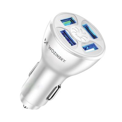 Ładowarka samochodowa Wozinsky WCCAW 50W 4x USB-A QC - biała