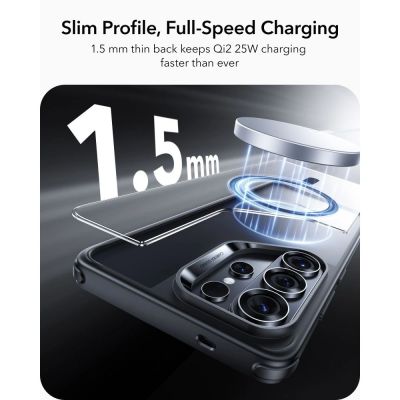 5. Etui ESR Classic Hybrid MagSafe na Samsung Galaxy S26 Ultra - przezroczysto-czarne