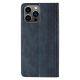 6. Magnet Strap Case etui Samsung Galaxy S23+ pokrowiec z klapką portfel mini smycz podstawka niebieskie