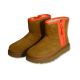 3. Buty damskie śniegowce UGG W Classic Mini Zipper Tape Logo Chestnut - 1144034-CHE