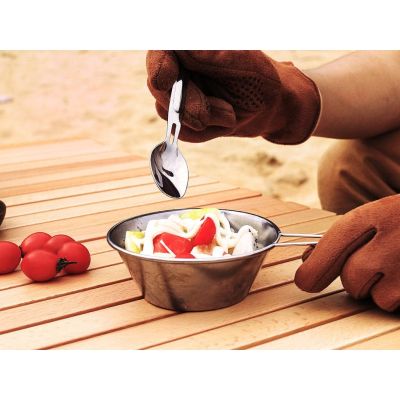 8. Sztućce turystyczne tytanowe niezbędnik - łyżka + widelec - NexTool NE20133