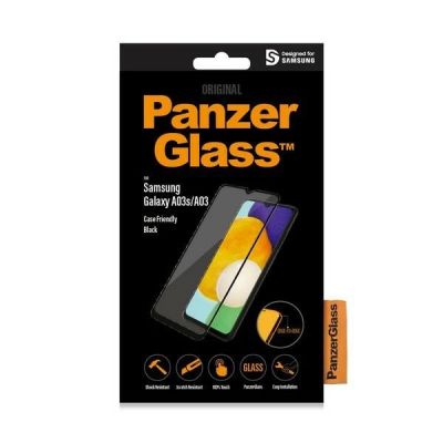 5. Szkło hartowane PanzerGlass E2E Regular na Samsung Galaxy A03 - z czarną ramką