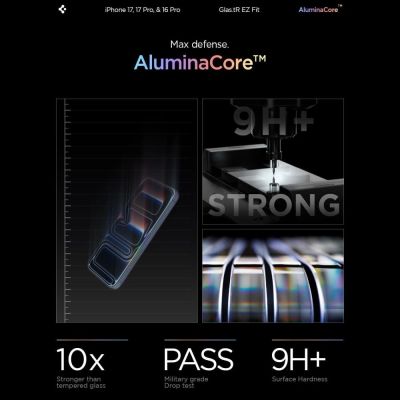16. Szkło hartowane Spigen Glas.tR EZ Fit Privacy na iPhone 16 Pro / 17 / 17 Pro - 2 szt.