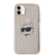 3. Etui Karl Lagerfeld IML Choupette Head & Monogram na iPhone 11 / Xr - różowe