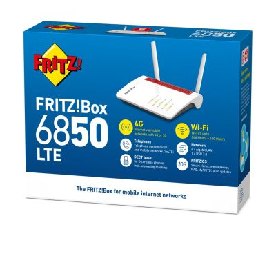 8. FRITZ!Box 6850 LTE router bezprzewodowy Gigabit Ethernet Dual-band (2.4 GHz/5 GHz) 4G Biały