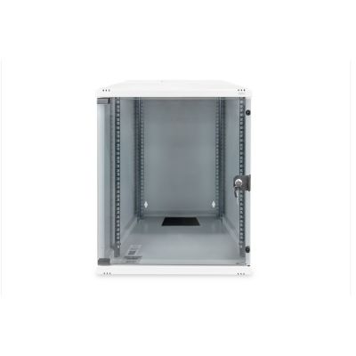 3. Digitus Szafa sieciowa wisząca 19" 12U rack 540x400, drzwi szyba, szary, niedzielona, niezłożona, 60kg