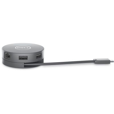 6. DELL DA305 Przewodowa USB 3.2 Gen 2 (3.1 Gen 2) Type-C Srebrny