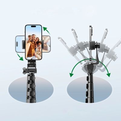 11. Selfie stick Ugreen LP680 ze stojakiem i pilotem Bluetooth 1.8m - czarny