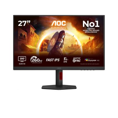 19. Monitor LCD 27" AOC G4 Q27G4ZR 68,6cm 2560x1440px Quad HD LED Czarno-Czerwony