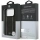 8. Etui Mercedes Leather Star Pattern Stripes MagSafe na iPhone 17 Pro - czarne