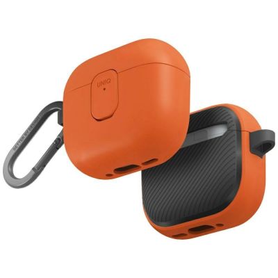 Etui UNIQ Clyde Lock Case do AirPods 4 - pomarańczowe