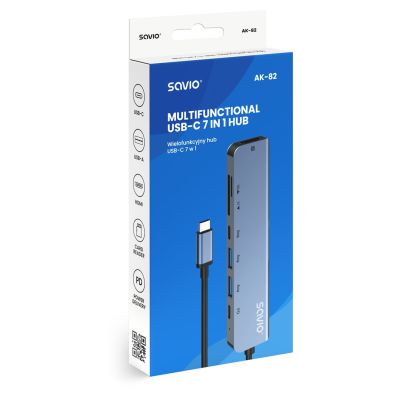 3. SAVIO HUB USB-C 7 W 1 AK-82