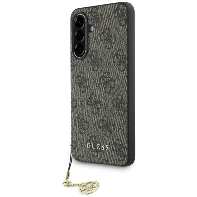 Etui Guess 4G Charms Collection na Samsung Galaxy A56 - brązowe
