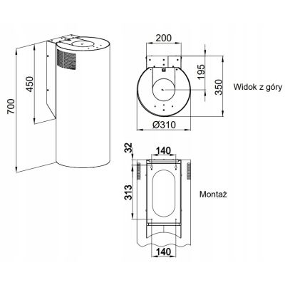 4. Okap MAAN Elba WPB 731 satyna
