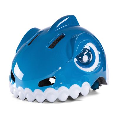 2. Kask rowerowy dziecięcy Wozinsky  motyw dinozaur 52-56 cm - niebieski