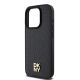 6. Etui DKNY Leather Monogram Pattern Metal Logo MagSafe na iPhone 15 Pro - czarne