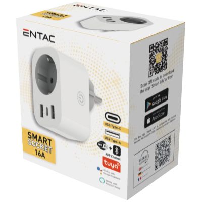 4. Entac ES-SSAUSB-WIBLE adapter wtyczek zasilających Biały