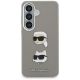3. Etui Karl Lagerfeld Saffiano Double Heads Metal na Samsung Galaxy S26 - srebrne