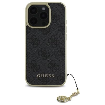 3. Etui Guess 4G Charms Collection na iPhone 16 Pro - czarne