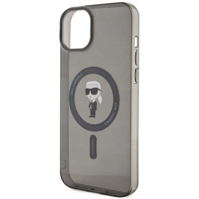 6. Etui Karl Lagerfeld IML Ikonik MagSafe na iPhone 15 Plus - czarne