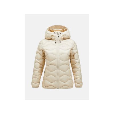 Kurtka puchowa damska PEAK PERFORMANCE Helium Down Hood Jacket Women beżowy