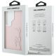 8. Etui Karl Lagerfeld Grained Signature Metal Resin Logo na Samsung Galaxy S26 Ultra - różowe