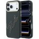 Etui Karl Lagerfeld IML Big Signature Resin Metal Frame na iPhone 18 Pro Max / 17 Pro Max - czarne