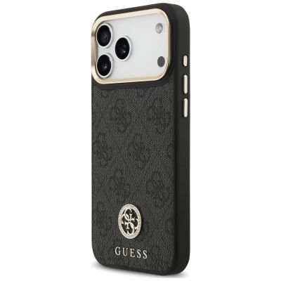 2. Etui Guess 4G Strass Logo MagSafe na iPhone 18 Pro Max / 17 Pro Max - czarne