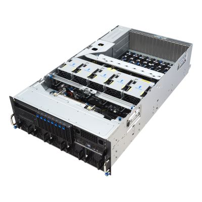 4. Platforma Asus Rack (4U) ESC8000A-E13X AMD EPYC 9005 (8xNVMe, 2xM.2, 2x10Gbe, 8xQSFP, IPMI, R3200W)