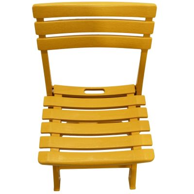 6. ZESTAW 4 KRZESEŁ CATERINGOWYCH SKŁADANYCH  PLASTIKOWYCH ŻÓŁTYCH KOMODO