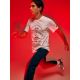 6. T-shirt regular z nadrukiem męski 4F 4FRAW26TTSHM4470-10S