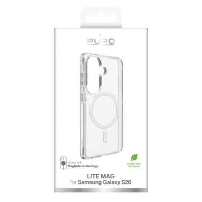 2. Etui Puro LITE MAG na Samsung Galaxy S26 kompatybilne z MagSafe - przezroczyste