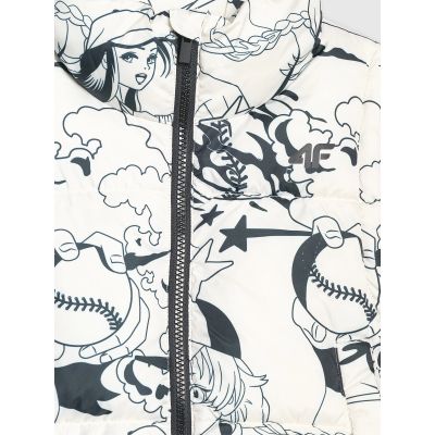 8. Bezrękawnik puchowy z wypełnieniem syntetycznym dziewczęcy 4F 4FJRAW25TVJAF320-11A