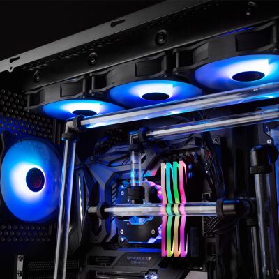 12. RAIJINTEK EOS 12 RBW ADD Płyta główna, Procesor Wentylator 12 cm Czarny, Biały 2 szt.