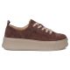 2. Skórzane sneakersy damskie na platformie brązowe Filippo DP7982