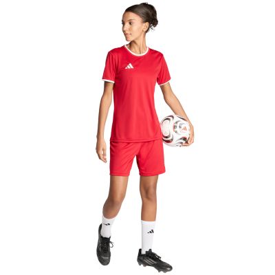 7. Spodenki damskie adidas Entrada 26 czerwone JZ2536