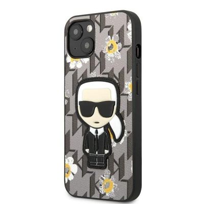2. Etui Karl Lagerfeld Flower Ikonik Karl na iPhone 13 mini - szare