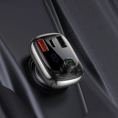 10. Transmiter Bluetooth / ładowarka do samochodu Baseus S-13 (Overseas Edition) - czarny