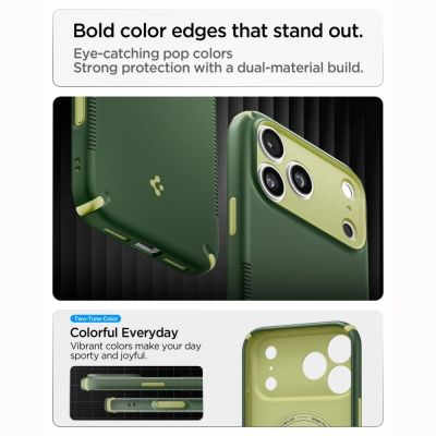 8. Etui Spigen Nano Pop MagSafe na iPhone 18 Pro / 17 Pro - zielone