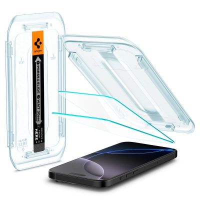 10. Szkło hartowane Spigen Glas.tR EZ Fit na iPhone 16 Pro / 17 / 17 Pro - 2 szt.