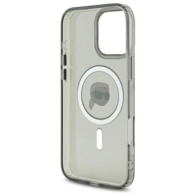 7. Etui Karl Lagerfeld IML Metal Karl Head MagSafe na iPhone 16 Pro Max - czarne