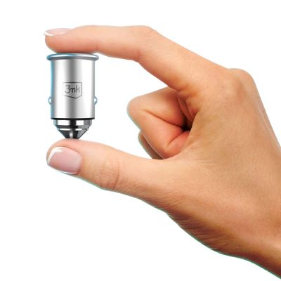6. Ładowarka samochodowa 3mk Hyper Car Charger 45W USB-C USB-A - srebrna