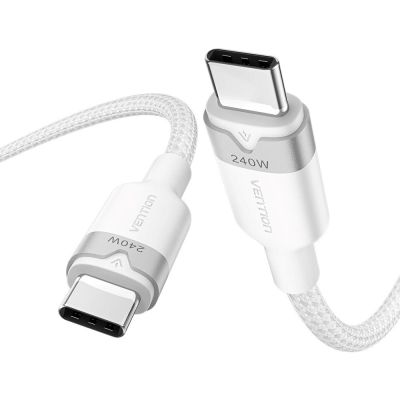 2. Kabel USB-C do USB-C 2.0 PD 3.1 Vention 5A 240W 2m biały