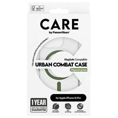 4. Etui CARE by PanzerGlass Flagship Case z MagSafe na iPhone 16 Pro - zielone